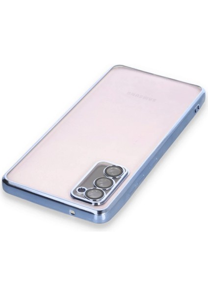 Samsung Galaxy S20 Fe Crystal Shield Lensli Silikon (Lens Protector / Kamera Koruyucu Kılıf) - Açık Mavi modelleri