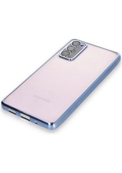 Samsung Galaxy S20 Fe Crystal Shield Lensli Silikon (Lens Protector / Kamera Koruyucu Kılıf) - Açık Mavi fırsatları