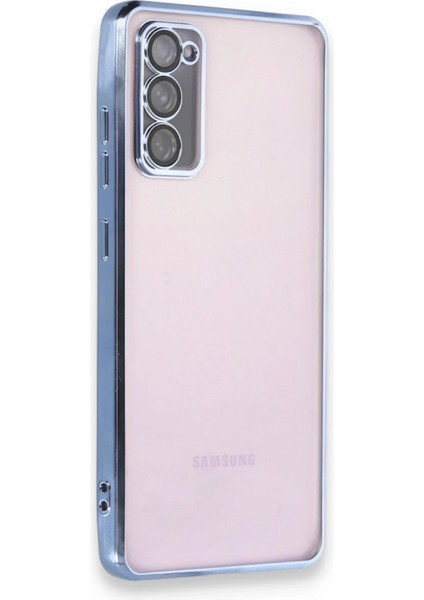 Samsung Galaxy S20 Fe Crystal Shield Lensli Silikon (Lens Protector / Kamera Koruyucu Kılıf) - Açık Mavi indirimleri