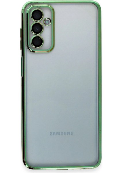 Samsung Galaxy M23 Crystal Shield Lensli Silikon (Lens Protector / Kamera Koruyucu Kılıf) - Yeşil fiyatları
