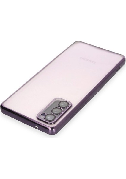 Samsung Galaxy S20 Fe Crystal Shield Lensli Silikon (Lens Protector / Kamera Koruyucu Kılıf) - Mor modelleri