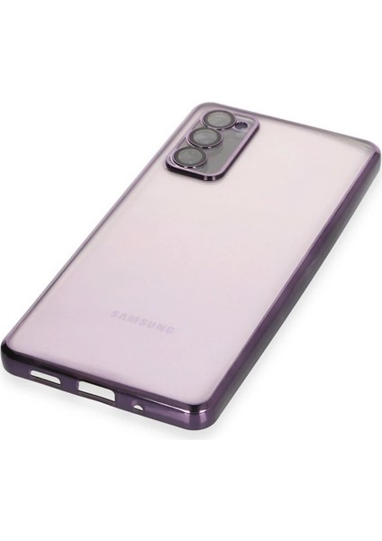 Samsung Galaxy S20 Fe Crystal Shield Lensli Silikon (Lens Protector / Kamera Koruyucu Kılıf) - Mor fırsatları