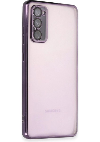 Samsung Galaxy S20 Fe Crystal Shield Lensli Silikon (Lens Protector / Kamera Koruyucu Kılıf) - Mor indirimleri