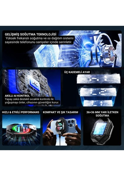 Dijital Göstergeli -3 Derece Soğutmalı Telefon Soğutucu Radyatör 3 Mod Tüm Telefonlara Uyumlu fiyatları