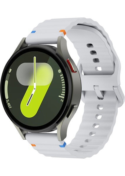 Huawei Watch Gt 5 46 mm Ile Uyumlu (22 Mm) Dalgalı Dikiş Detaylı Silikon Saat Kordonu