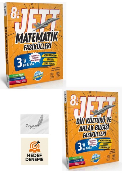 8.sınıf Lgs Jett Matematik Din Kültürü Fasikülleri Hedef Deneme