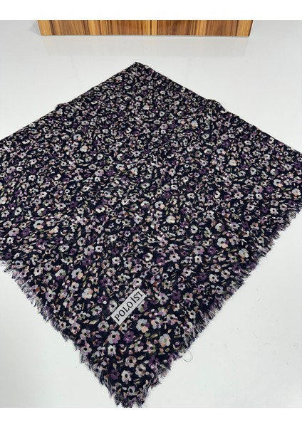 Desenli Flamalı Keten Eşarp- 05652 04