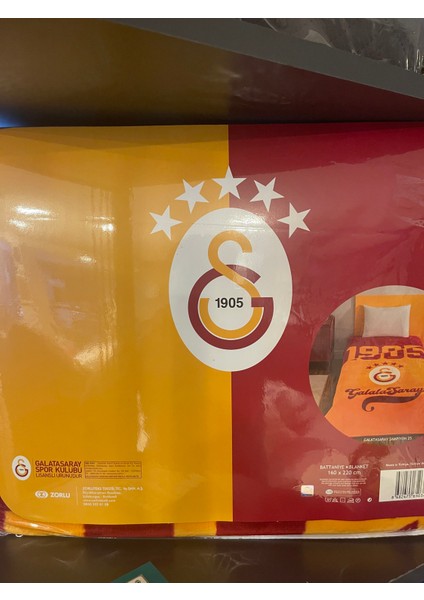Taç Lisanslı Galatasaray 5 Yıldız Yeni Sezon Tek Kişilik Battaniye