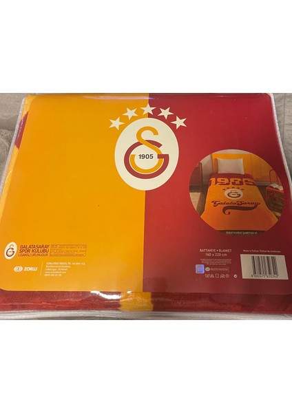 Taç Lisanslı Galatasaray 5 Yıldız Yeni Sezon Tek Kişilik Battaniye