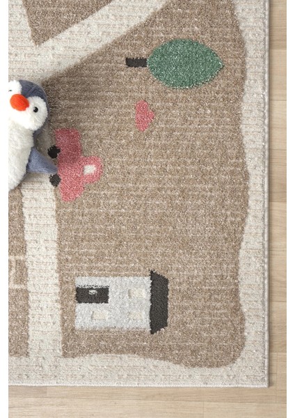 Yumuşak Dokuma Halı Leke Tutmaz Araba Yolu Bebek Odası Çocuk Odası Genç Odası Halısı Oyun Yol