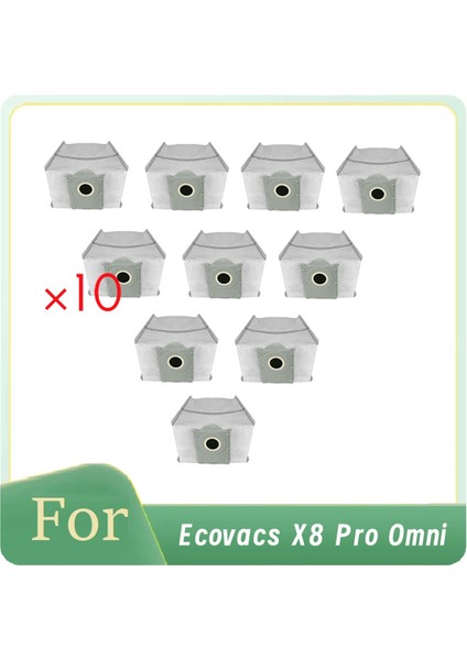 Ecovacs X8 Pro Omni Süpürge Aksesuarları Için 10 Adet Toz Torbası Gelişmiş Temizlik Verimliliği (Yurt Dışından)