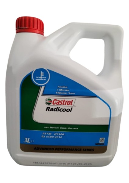 Radicool Antifriz 4 Mevsim Soğutma Sıvısı Mavi 3 Litre