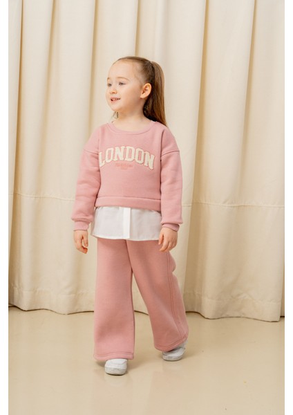 Kız Çocuk London Nakışlı Şardonlu 2 Li Takım - 3266/3265 fiyatları