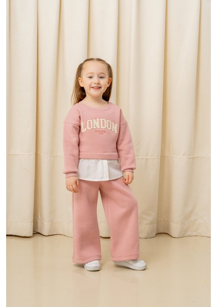 Kız Çocuk London Nakışlı Şardonlu 2 Li Takım - 3266/3265 indirimleri