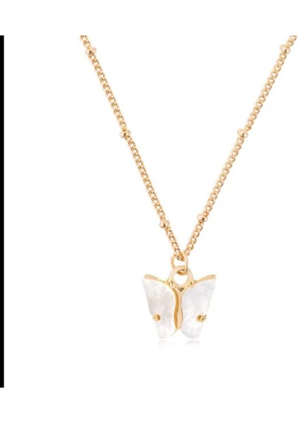 Şıklığınızı Tamamlayacak Kelebek Motifli Kadın Kolye