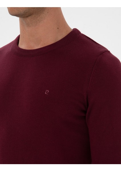 Erkek Mor Slim Fit Bisiklet Yaka Basic Triko Kazak 50315509-VR177