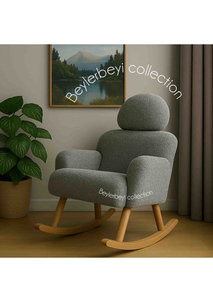 Sallanan Sandalye, Ayarlanabilir Başlıklı Sallanan, Tedy Kumaş , Tekli Koltuk, Berjer