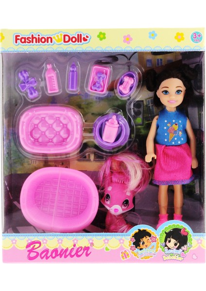 Baonier Kız Bebek Evcil Hayvan Seti modelleri