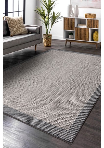 Sisaletta Jüt Görünümlü Sisal Dokuma Modern Kilim | Tozumaz, Robot Süpürge Uyumlu