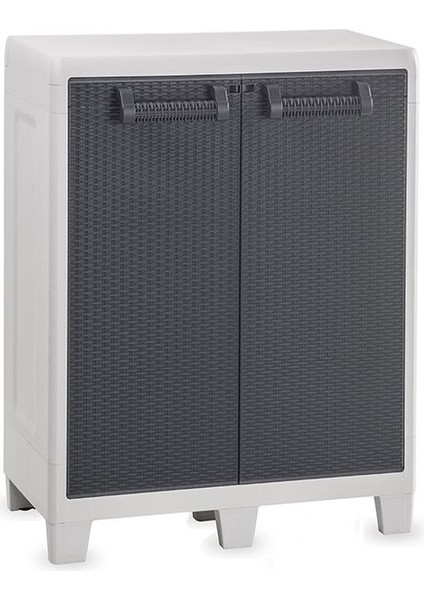 Cabinet Santorini Kısa Raflı Bahçe Dolabı Xl Gri