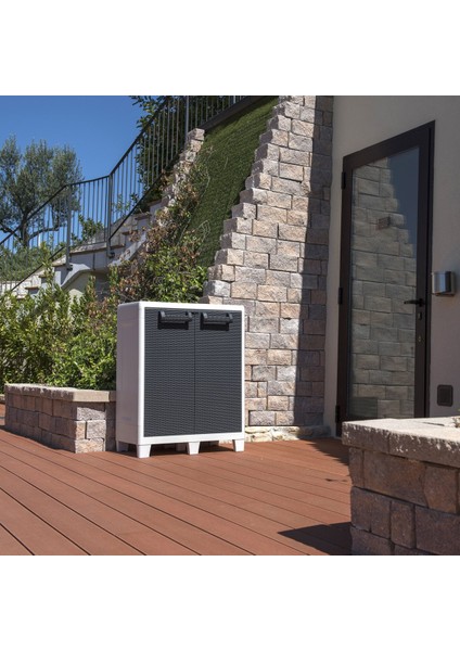 Cabinet Santorini Kısa Raflı Bahçe Dolabı Xl Gri fırsatları