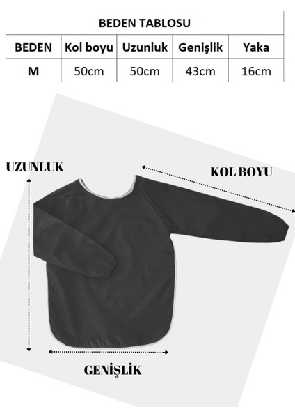 Sarı Boyama Önlüğü M Beden 4-6 Yaş Su Itici Kumaş fiyatları