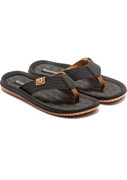 Dunas Erkek Parmak Arası Terlik Siyah-Kahverengi 39/46
