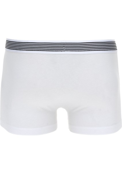 Erkek Beyaz Pamuk Modal Karışımlı 3'lü Boxer 50315288-600