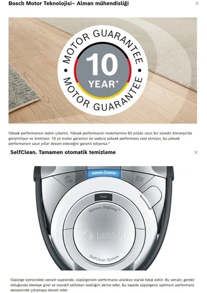 Serie 8 Akıllı Filitreli Turbo Başlık Güçlü Motor, Toz Torbasız Süpürge +Bosch Mutfak Robotu Multitalent 3 800 W modelleri