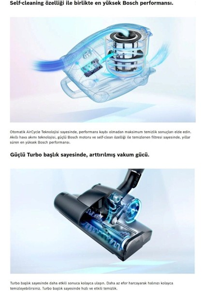 Serie 8 Akıllı Filitreli Turbo Başlık Güçlü Motor, Toz Torbasız Süpürge +Bosch Mutfak Robotu Multitalent 3 800 W fırsatları