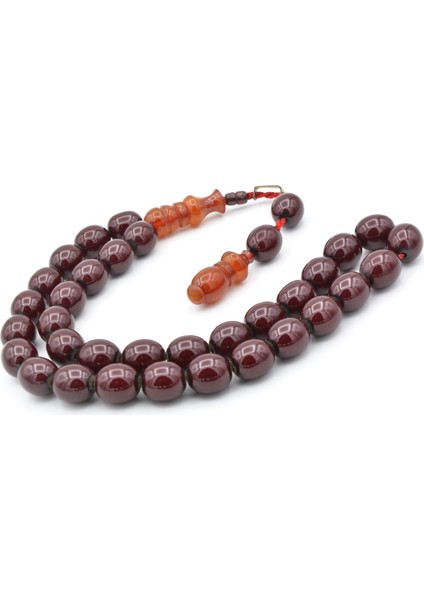 Dabbas Imzalı Beyzi Kesim Bordo Sıkma Kehribar Tesbih Iri Boy modelleri