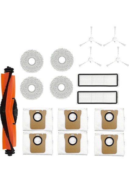Xiaomi X20+ / X20 Plus Yedek Parça Aksesuarları Ana Yan Fırça Hepa Filtre Paspas Bezi Toz Torbası (Yurt Dışından)