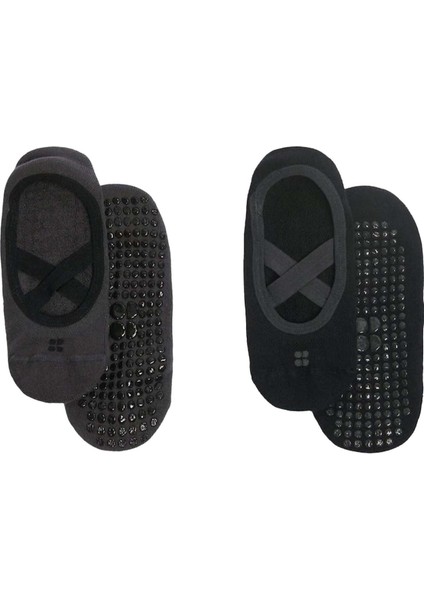 Ballet Gripper Socks 2 Pack Kadın Siyah Çorap