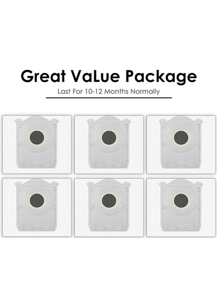 Ecovacs Deebot X8 Pro Omnı/ T50 Max Pro Omni/ T50 Pro Omni Robot Süpürge Için Yedek Toz Torbaları (Yurt Dışından) modelleri