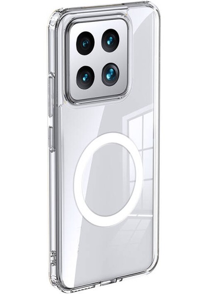 Xiaomi Mi 14 Kılıf Magsafe Özellikli ve Şerit Renkli Premium Tpu Silikon Kapak Ryc/flet