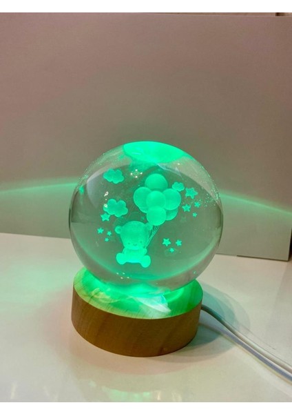 Ayıcıklı Cam Işıklı Dekoratif Küre 8cm fiyatları