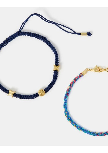 Z Çok Renkli Bileklik Set x 2 Altın Kaplama