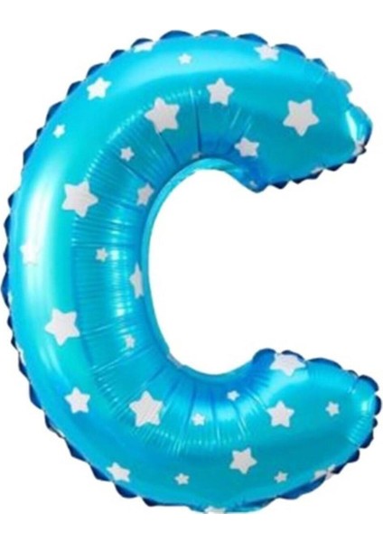 C Harfi Mavi Renk 16 Inc 40 cm Balon Parti Malzemesi