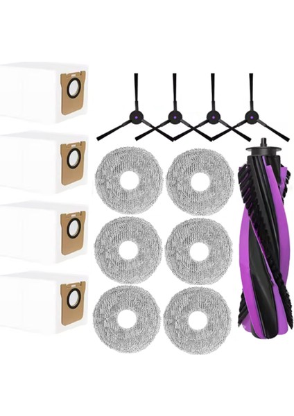 Jonr P20 Pro Robot Süpürge Yedek Parçaları Için 15 Adet Ana Fırça Yan Fırça Paspas Bezi Toz Torbası (Yurt Dışından) modelleri