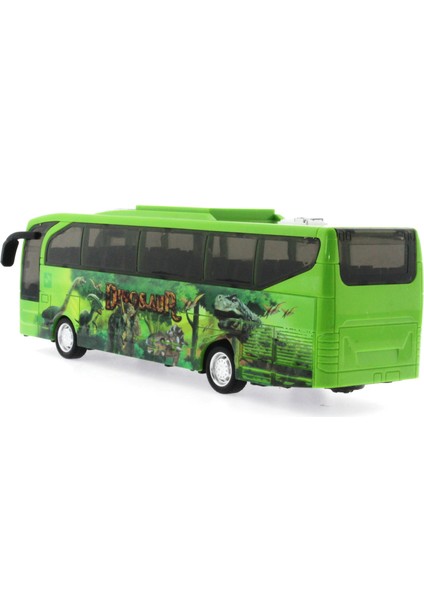 Sürtmeli Sesli ve Işıklı Yeşil Dinozor Parkı Otobüsü modelleri