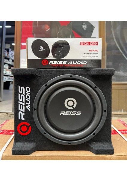 Audio RS-HX10 Yer Kaplamaz Mini Özel Kabinli 1500WAT 350W Rms 25 cm Subwoofer Minik Dev Bas