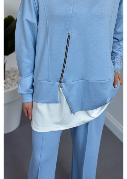 Skylar Alt Kısmı Fermuarlı Içlikli Takım Buz Mavisi fırsatları