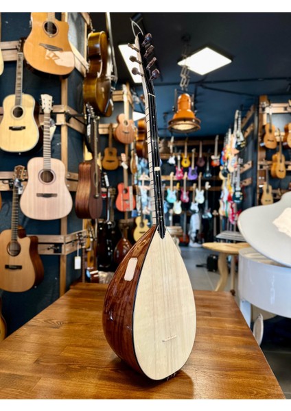 Kısa Sap Üst Seri Tam Profesyonel Maun Bağlama 40 Tekne