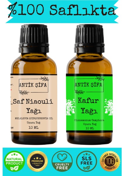 %100 Saf Nioli Yağı ve Kafur Uçucu Yağ Seti - (10 ml + 10 Ml)