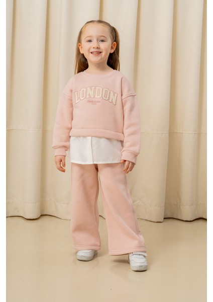 Kız Çocuk London Nakışlı Şardonlu 2 Li Takım - 3266/3265 fiyatları
