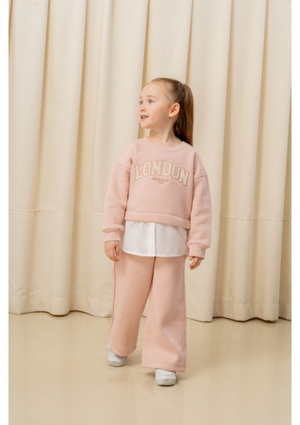 Kız Çocuk London Nakışlı Şardonlu 2 Li Takım - 3266/3265 fırsatları