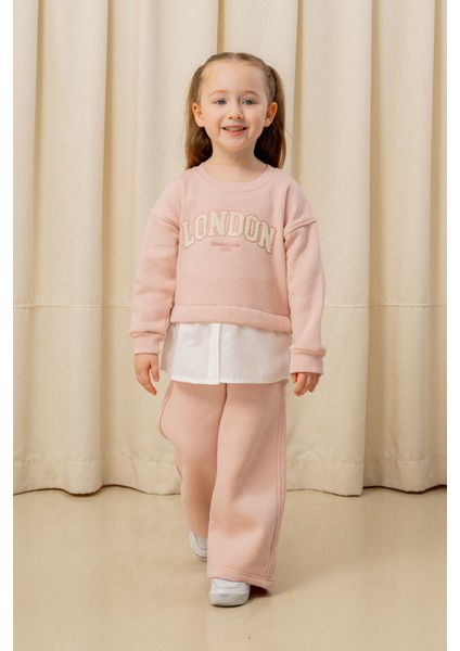 Kız Çocuk London Nakışlı Şardonlu 2 Li Takım - 3266/3265 indirimleri