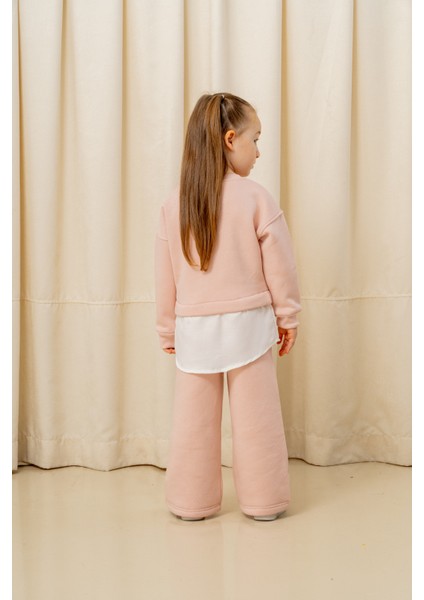 Kız Çocuk London Nakışlı Şardonlu 2 Li Takım - 3266/3265