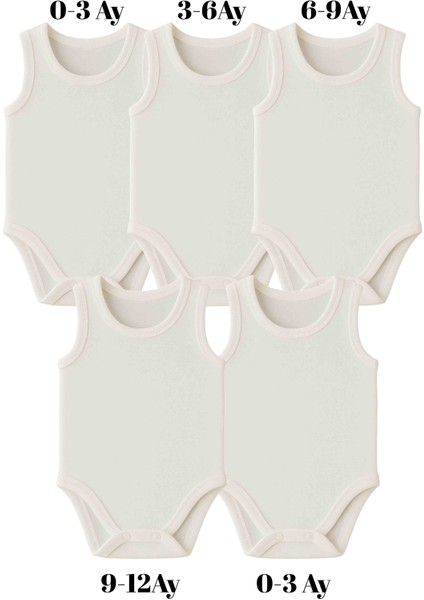 %100 Pamuk Bebek Zıbın 5'li Set
