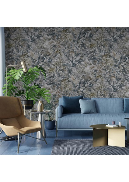 Mermer Desenli Düz Sade Duvar Kağıdı 16,5 M², Silinebilir - Roka 23101-5